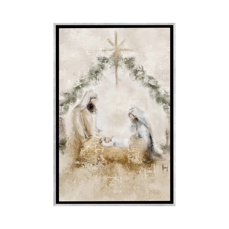 «Night Divine», reproduction d'art sur toile encadrée, H 48 po x l 32 po, Cadre flottant sans passe-partout, Argent argent
