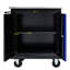 Voiture multi-outils avec cloisons à cloisons de 20 mm et poignée noire + armoire bleue espace supplémentaire de 25,8 x 13,89 x 26,41 pouces