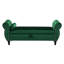 Banc repose-pieds en velours avec rangement amovible
