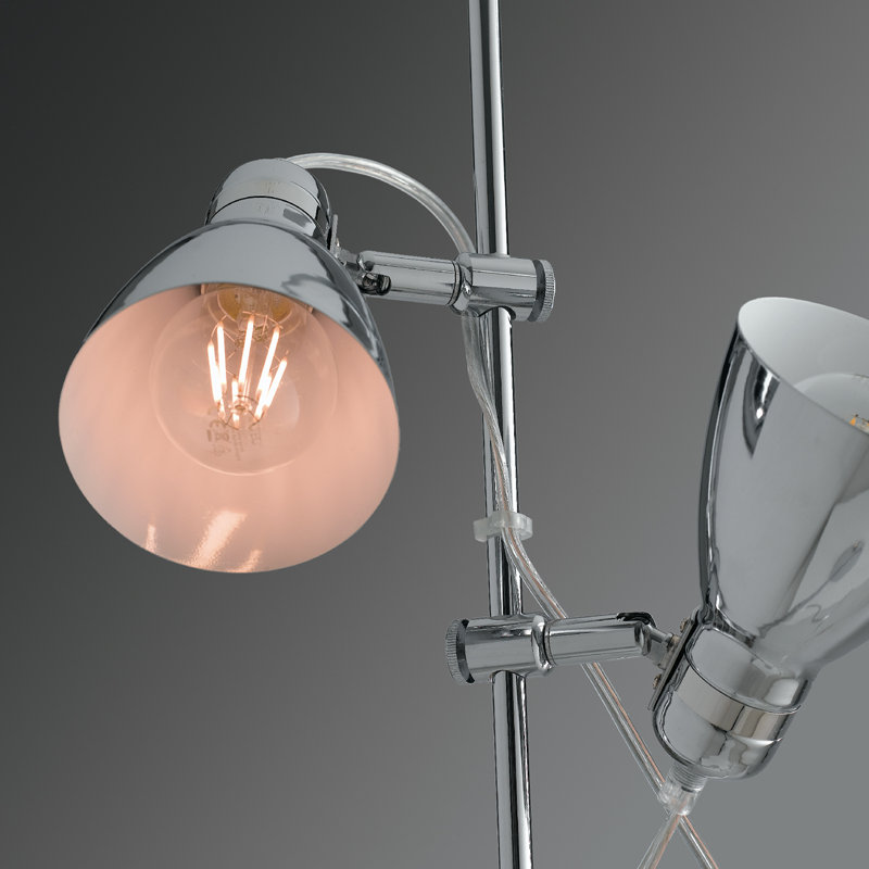 Camoni 153cm Chrome Reading Floor Lamp