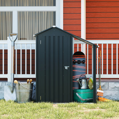 Armoire 2 en 1 en métal galvanisé pour le jardin et le rangement intérieur, conception imperméable, assemblage transparent, système de verrouillage, brun, cadre de 60 lb, unité de rangement en acier de 70 lb, utilisation idéale, brun