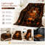 Joli tapis d'automne moelleux avec brouette, citrouille et feuille d'automne-134290299