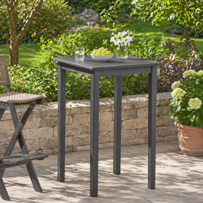 Table de bar d'extérieur en bois d'acacia minimaliste