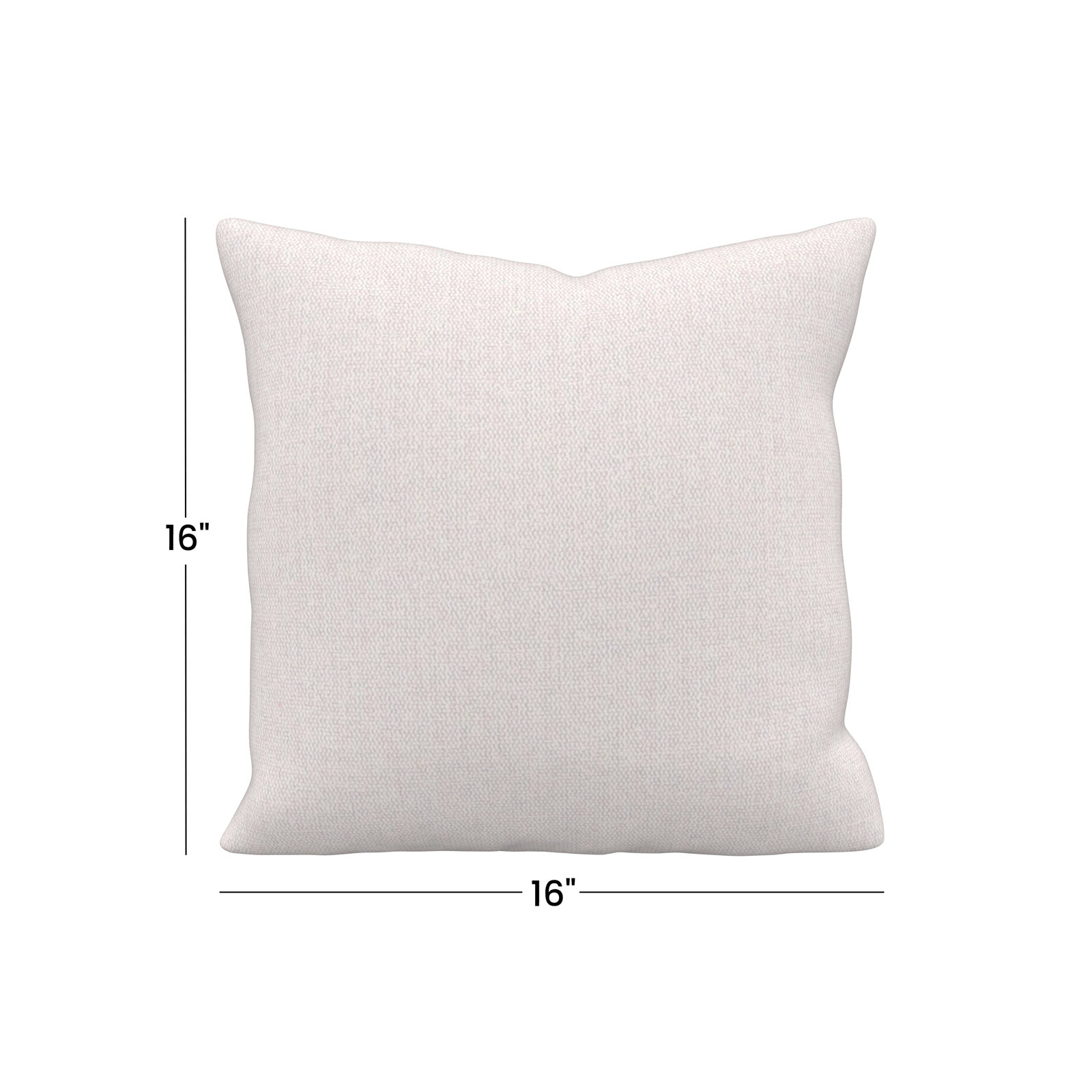 24" x 3" Sunbrella® Pillow Cover & Insert, Square 16", Sunbrella® Play Snow