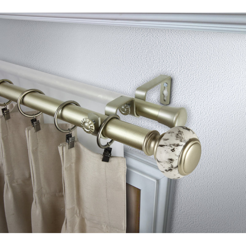 Tringle à rideaux double Nisswa, Or, H 2,75 po x l 48 po x P 6,75 po