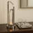 Decorative Sculptural Metal Candle Holder for Tabletop Accent - Modern Pillar Candlestick Holder for Entryway or Console Decor-501460910-501460911