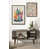 Toile avec cadre brun