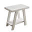 Table d'appoint contemporaine blanche avec tablette de rangement supplémentaire - plateau de table en placage de bois franc, rangement supplémentaire et pieds séduisants aux angles larges-1557966225-1557966227-1557966229