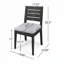 Chaise de patio en bois massif
