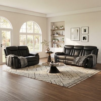 Saneela Faux Leather Power Reclining Living Room
