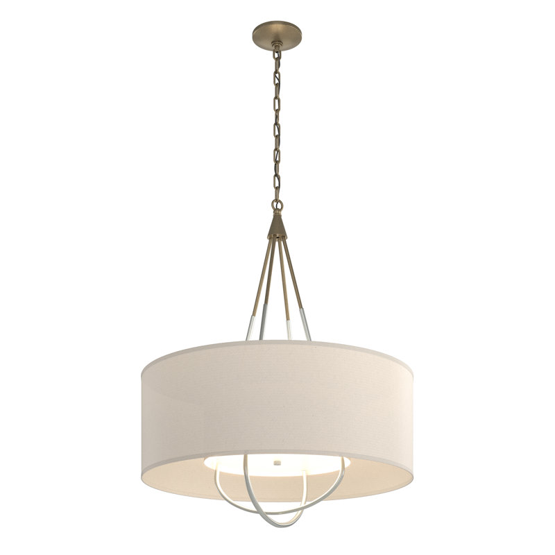 Loop 4 - Light Chandelier, Natural Anna, Vintage Platinum, Soft Gold