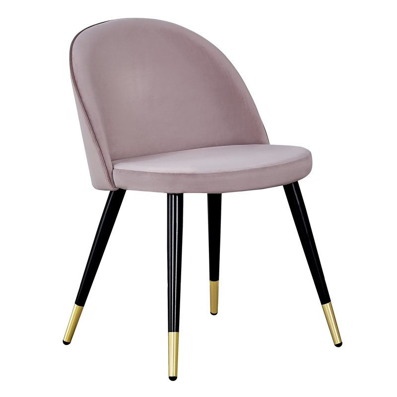 Ivan 47cm H Velvet Upholstered Side Chair, Black