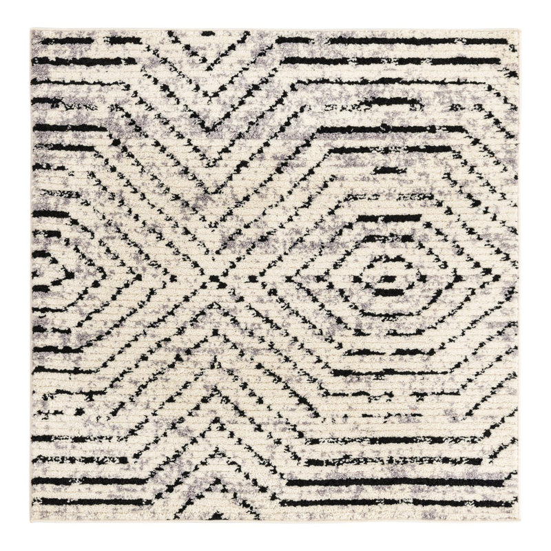 Tharon Geometric Indoor Rug, Square 5'3"