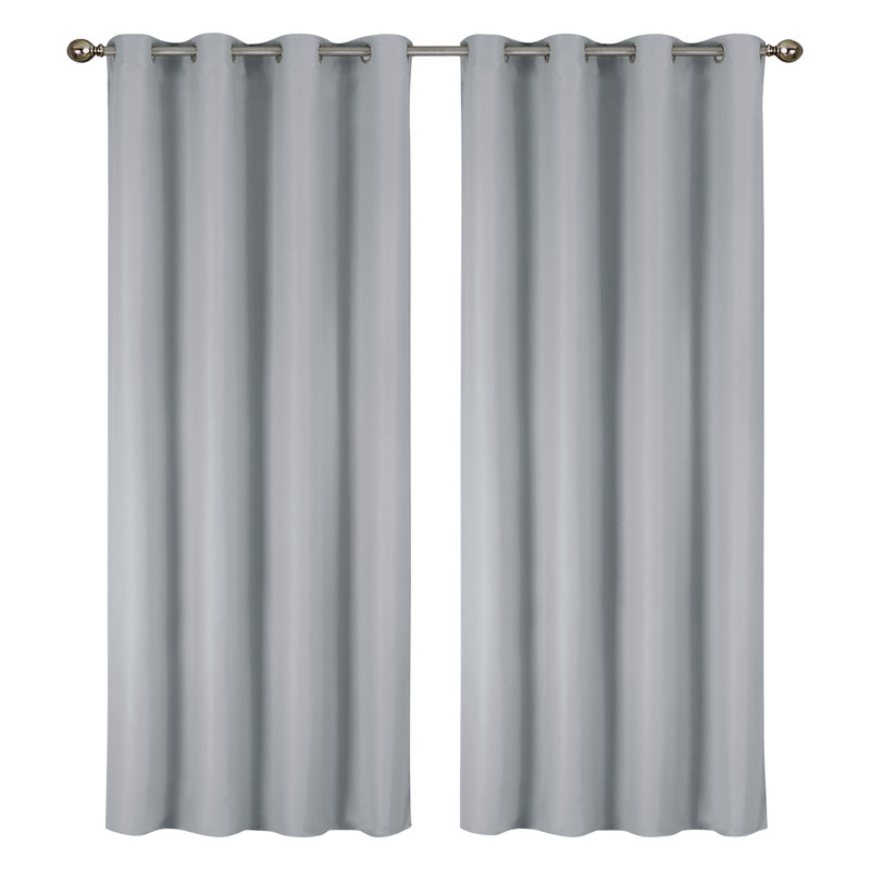 Polyester Blackout Curtain Panel, Sliver, 54" W x 84" L