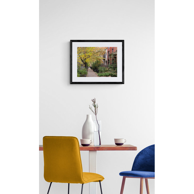 Chicago Brownstones In Fall Print by Morgan Anderson