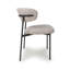 Amillya Polyester Upholstered Metal Side Chair in Brown