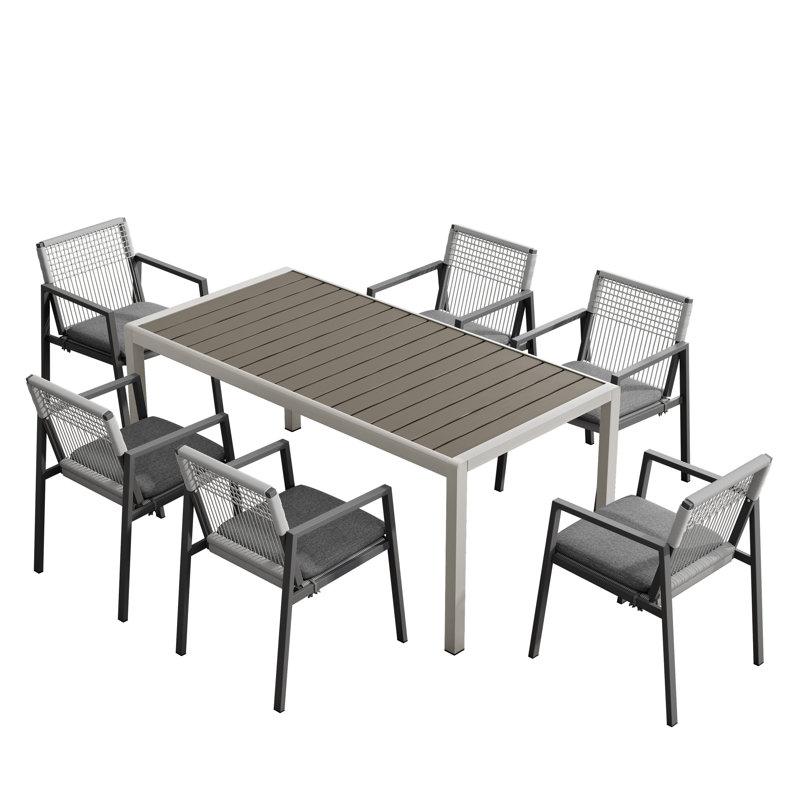  Ensemble repas d'extérieur 7 pièces