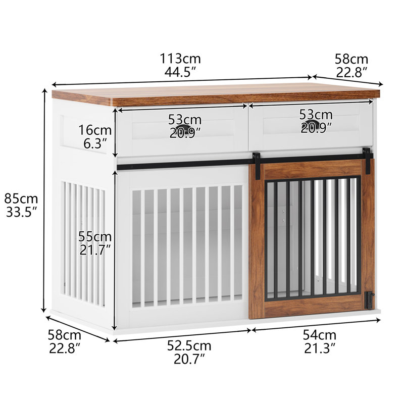 Caisse de rangement en bois manufacturé avec 1 porte Acherman