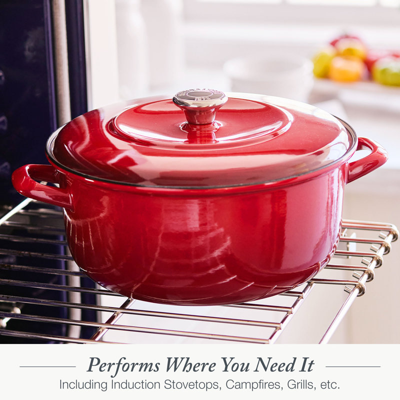 Merten and Storck Enameled Cast Iron Round Dutch Oven