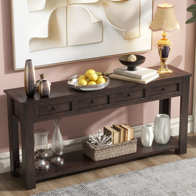 Hagberg 64.23'' Console Table, Espresso