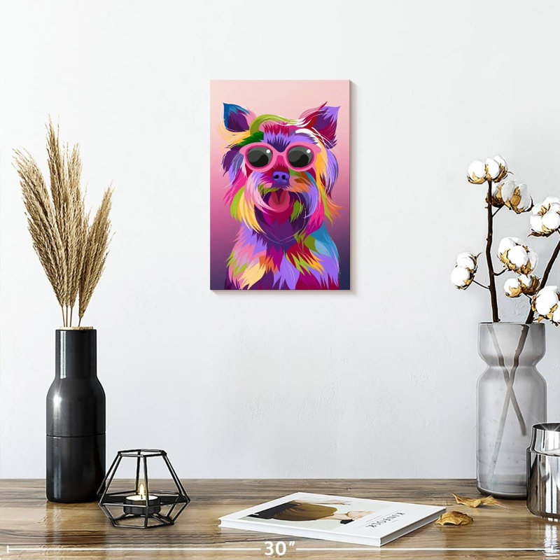 Pop style Yorkie, H 12 po x l 8 po
