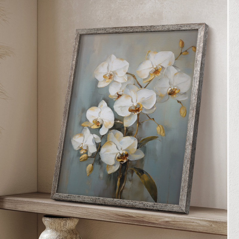 Impression encadrée FLORAL Series CXC III - bois massif, H 15 po x l 12 po