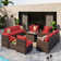 Lekeysha 10 - Person Patio Conversation Sets with Cushions