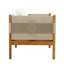 Chaises longues Comfort, corde en bois d'acacia tissé, patio moderne