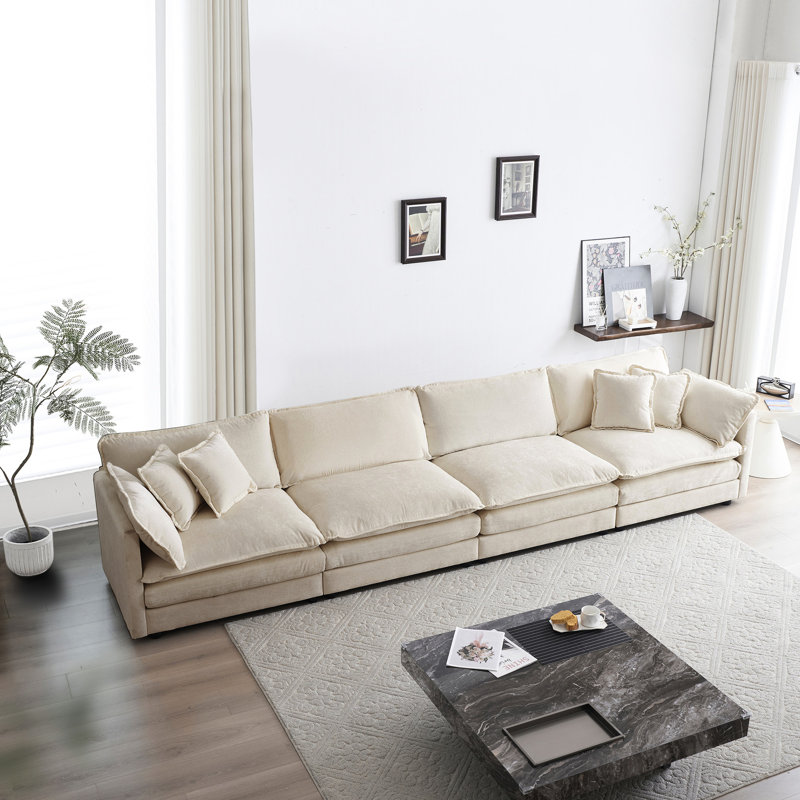 Banc confortable en chenille 4 - peu encombrant avec base, repos confortable