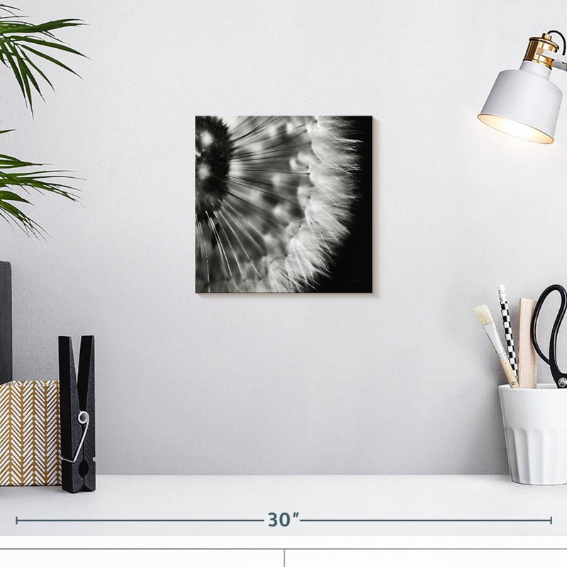 Harnek Dandelion On Black III, 10" H x 10" W
