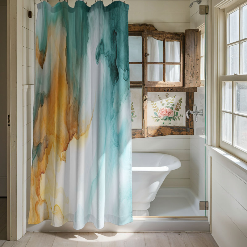 Smoky Sombre Symphony - Premium Shower Curtain, 74" H x 71" W