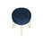14" Velvet And Gold Round Ottoman-523256260