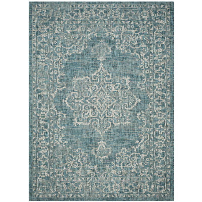 Courtyard Performance Oriental Indoor/Outdoor Area Rug, Rectangle 8' x 11'
