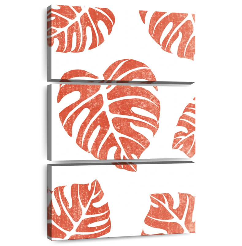 Harnek Terracotta Leaves III, 50" H x 32" W