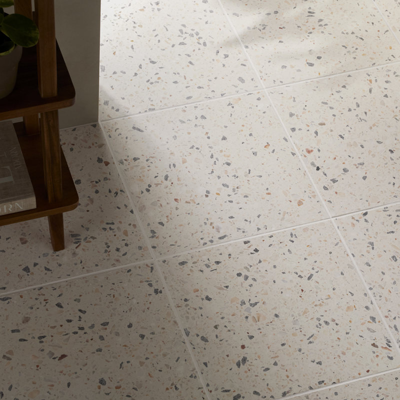 True Terrazzo 16x16 Polished Terrazzo Tile, Sonora Beige