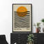 Abstrait, blocs de couleurs vibrantes, formes de vagues géométriques de style Mid-Century Bauhaus-99141998-99141999