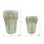 Ensemble de 2 vases de table en verre vert 2 pièces