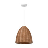 Norman 1 Light Dining Room Pendant With Ash Wicker Shade