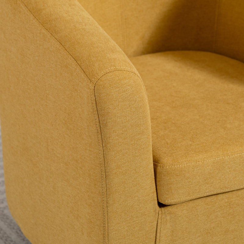 Upholstered Armchair, Yellow