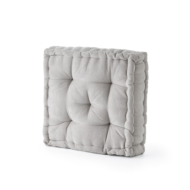 Rainha® - Classic Tufted College Cushion, Light Gray