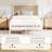 Metal Bed Frame with Rattan Headboard-795227634-797003971