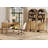 Home Office Set, 53.5" Modern Executive Desk With Charging Station And Drawers & 2 Piece 71"H Tall 5-Tier Arched Bookcases With Storage Cabinet For Living Room, Bedroom, Home Office-554711268-554711270