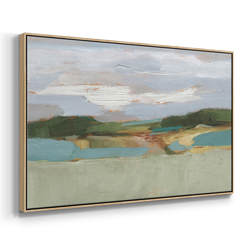 High Noon Vista Study II, H 17 po x l 25 po x P 2 po, Toile avec cadre flottant noir, Non