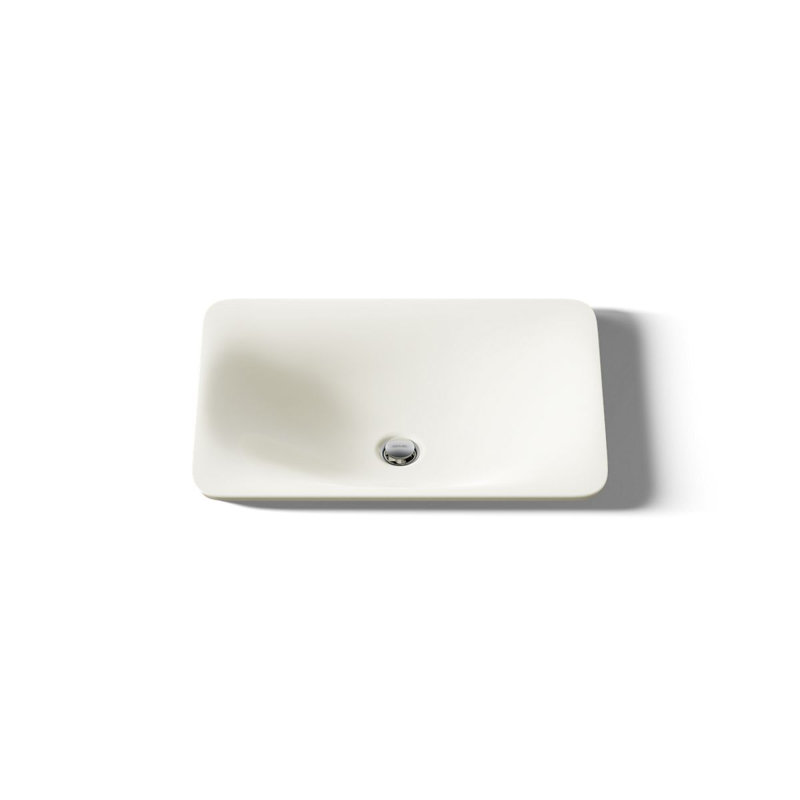 Carillon® Ceramic Rectangular Drop-in Bathroom Sink, Biscuit