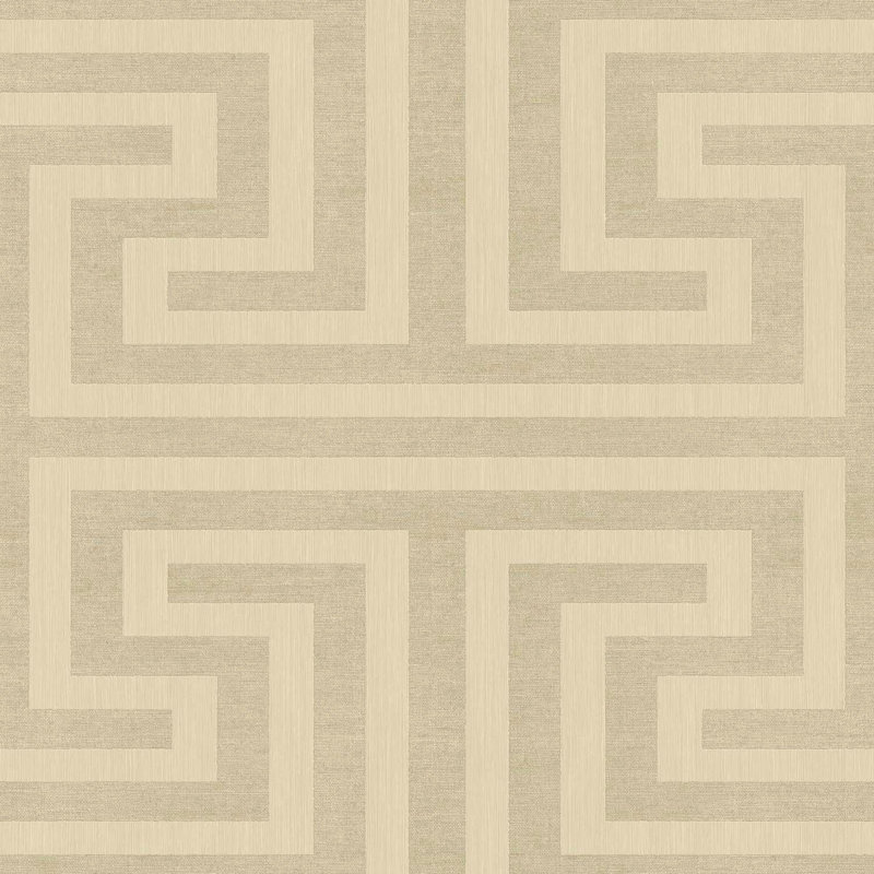 Galerie Synergy Geometric Maze Wallpaper, Dark Beige