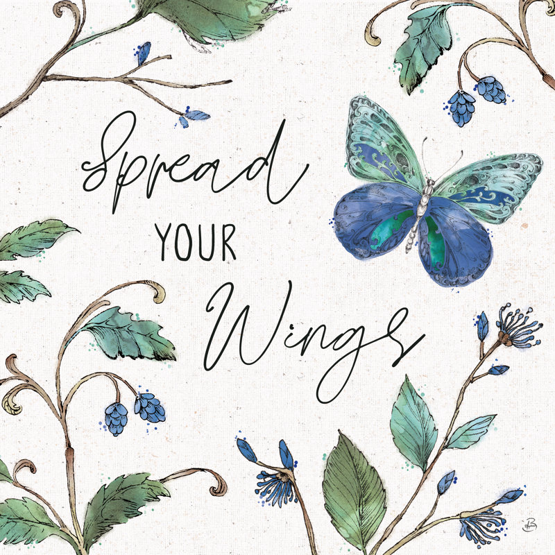 Outdoor Beauties II Spread Your Wings by Daphne Brissonnet - Wrapped Canvas Print, 30cm H x 30cm W