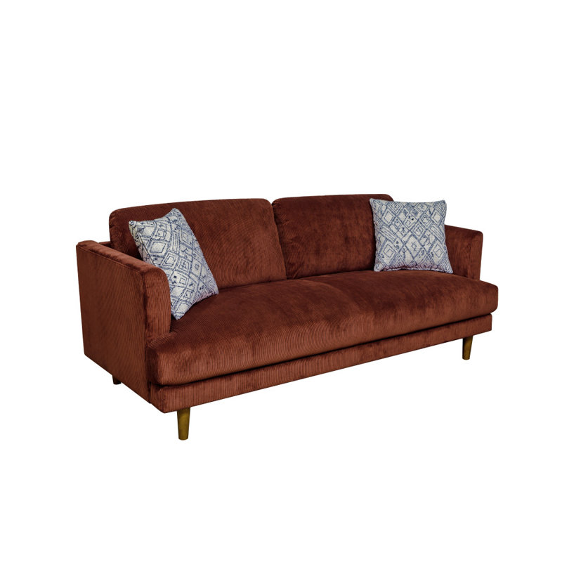 Juno 81.5'' Corduroy Sofa, Red Corduroy
