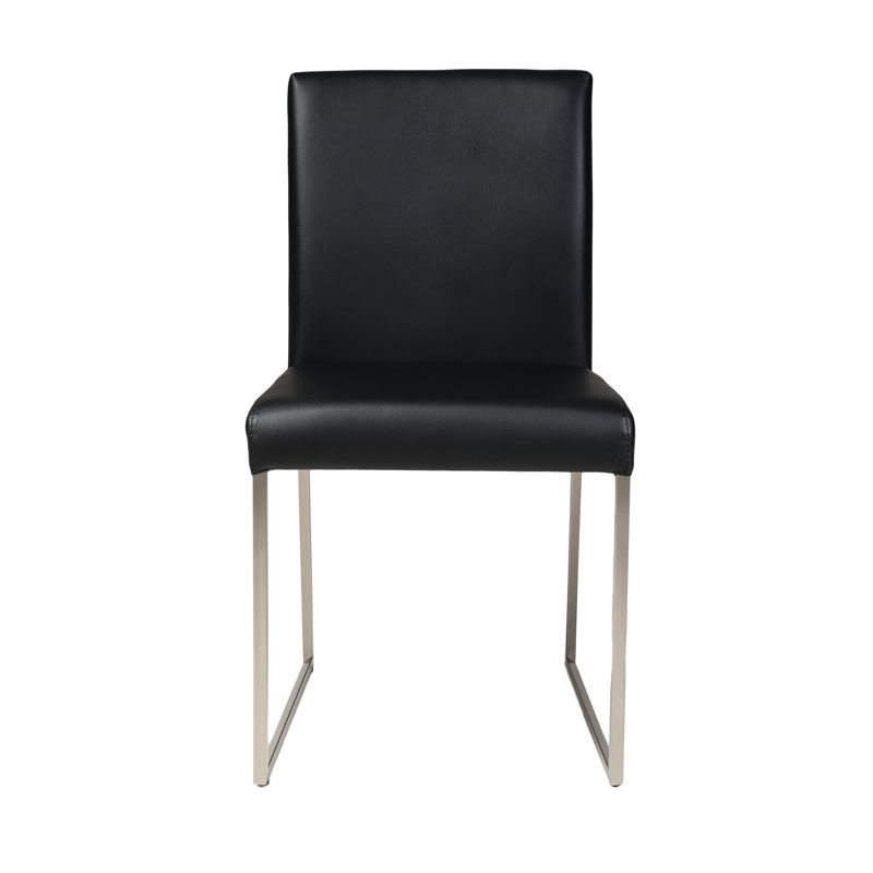 Chaise d'appoint rembourrée Tate, Noir