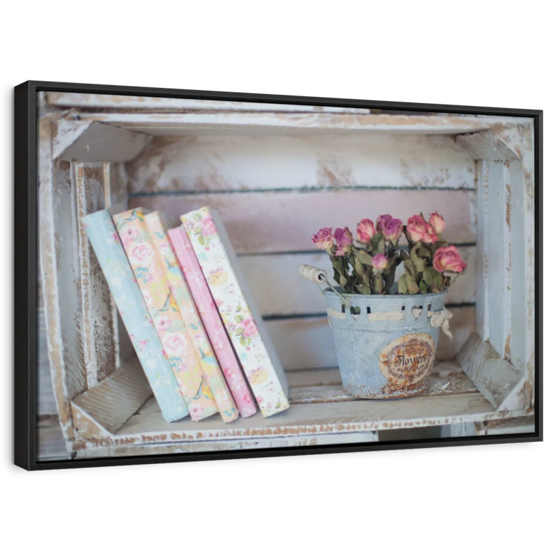 " Rustic Decor Roses Canvas Print ", 9" H x 13" W