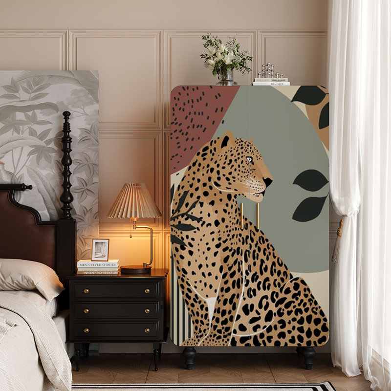 New Chinese-style retro painted wardrobe